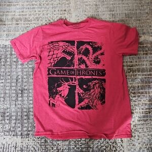 Red Game of Thrones Graphic T-Shirt